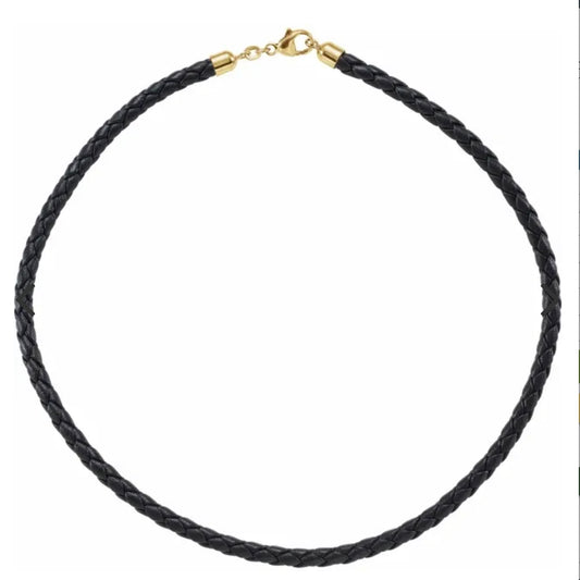 Braided Leather Necklace, -5.0mm