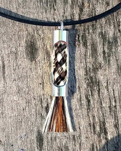 Horsehair Tube Pendants, Braided (Tassel Option)