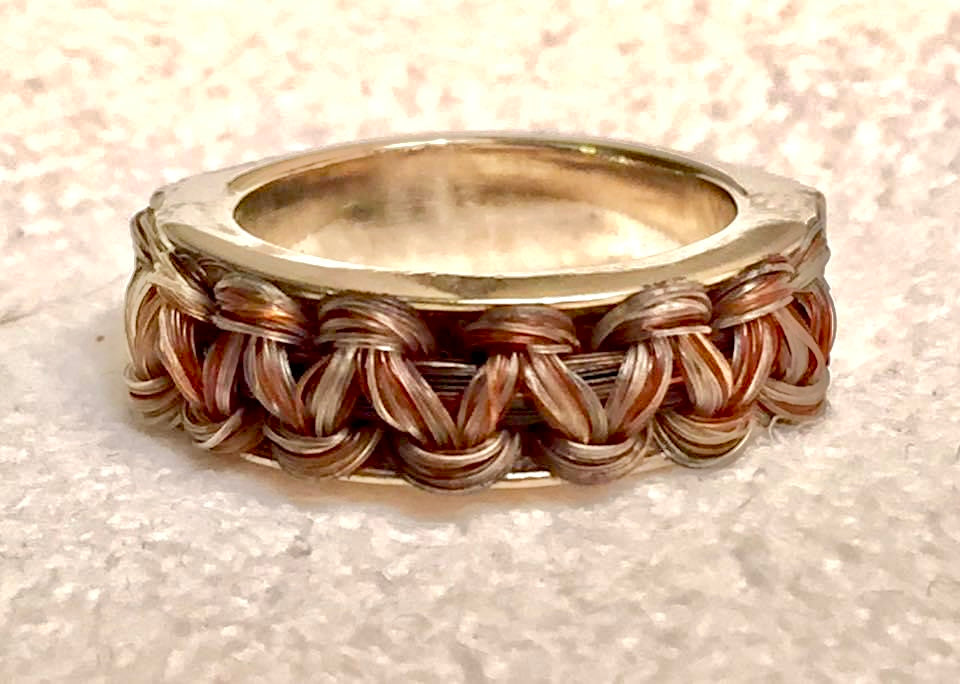 Horsehair Ring, Woven Channel Band