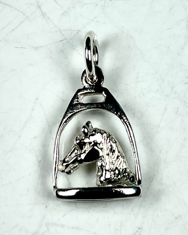 Horse Head in English Irons, Pendant - Charm