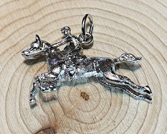 Jumping Horse & Rider, Pendant - Charm