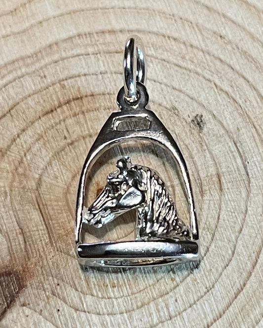 Horse Head in English Irons, Pendant - Charm