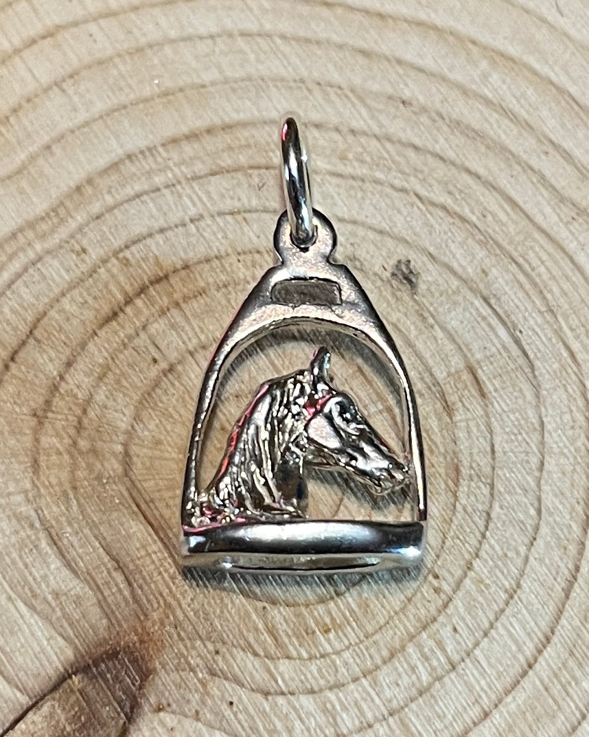 Horse Head in English Irons, Pendant - Charm