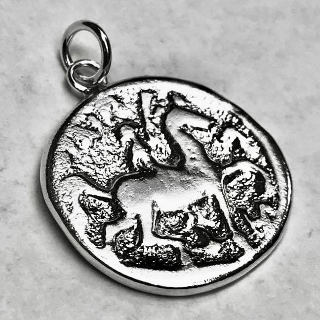 Ancient Horse Coin Replica Pendant "Facing Right"