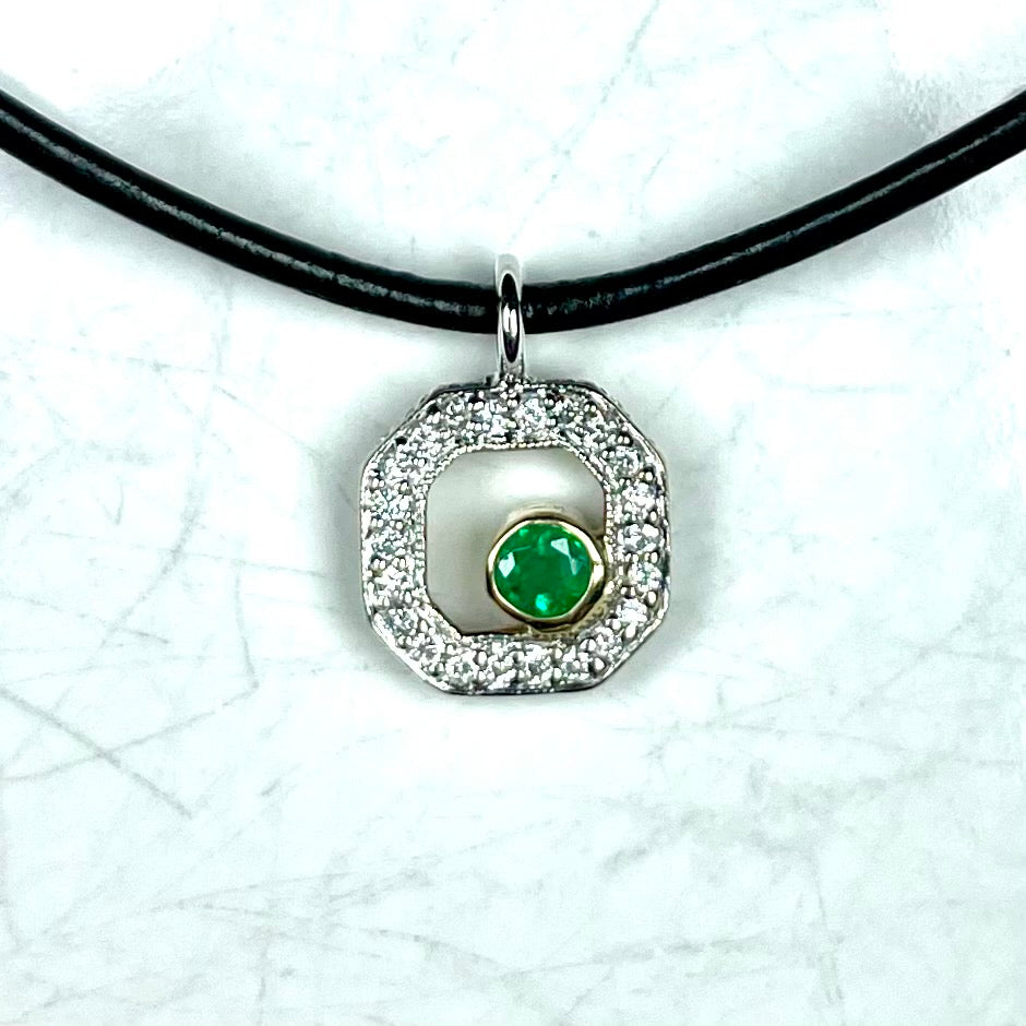 Emerald & Diamond Fashion Pendant