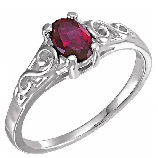 Youth Imitation Birthstone Ring