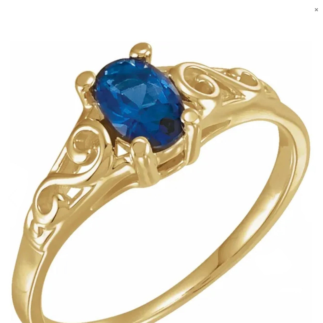 Youth Imitation Birthstone Ring