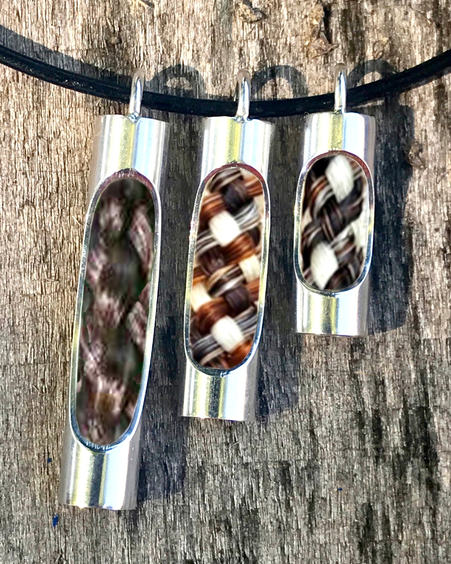 Horsehair Tube Pendants, Braided (Tassel Option)