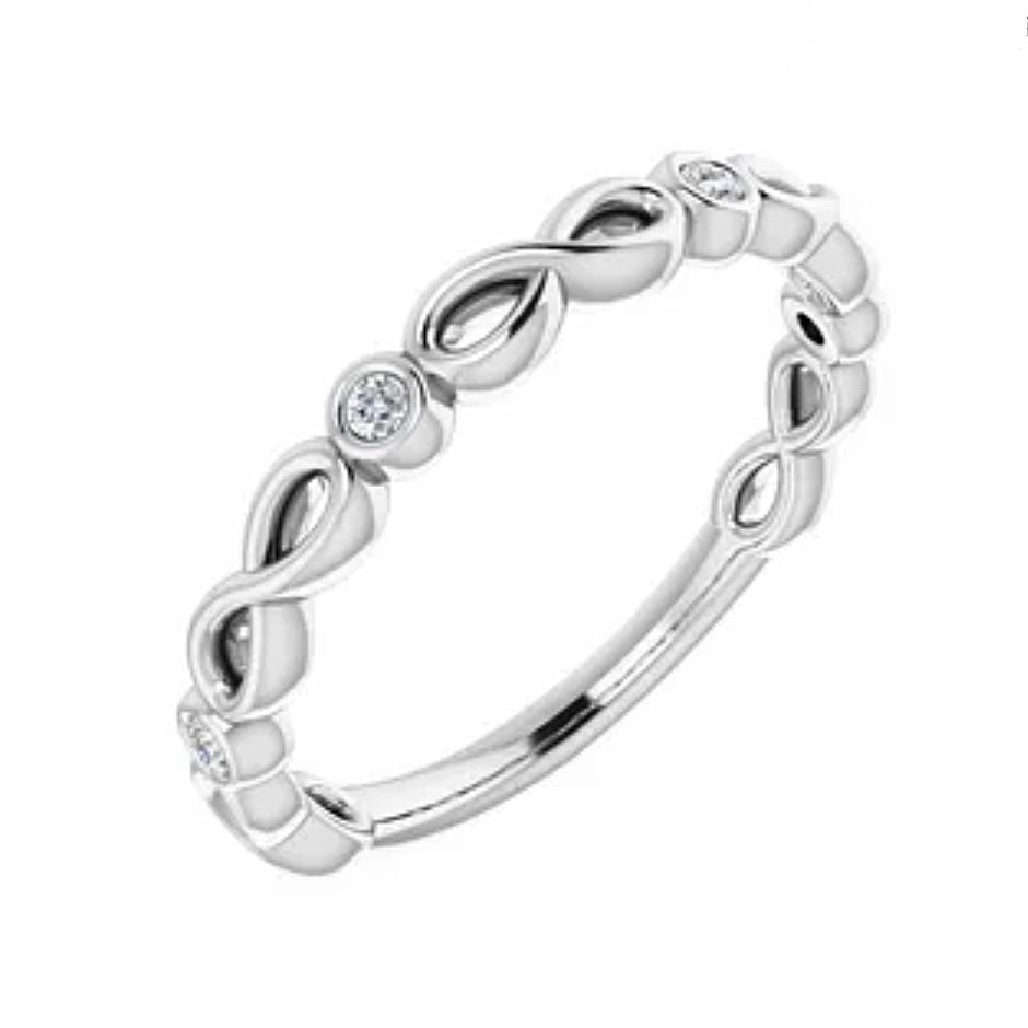 Stackable Ring #153 with Diamonds