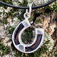 Horsehair Pendant - Horseshoe (Engravable)